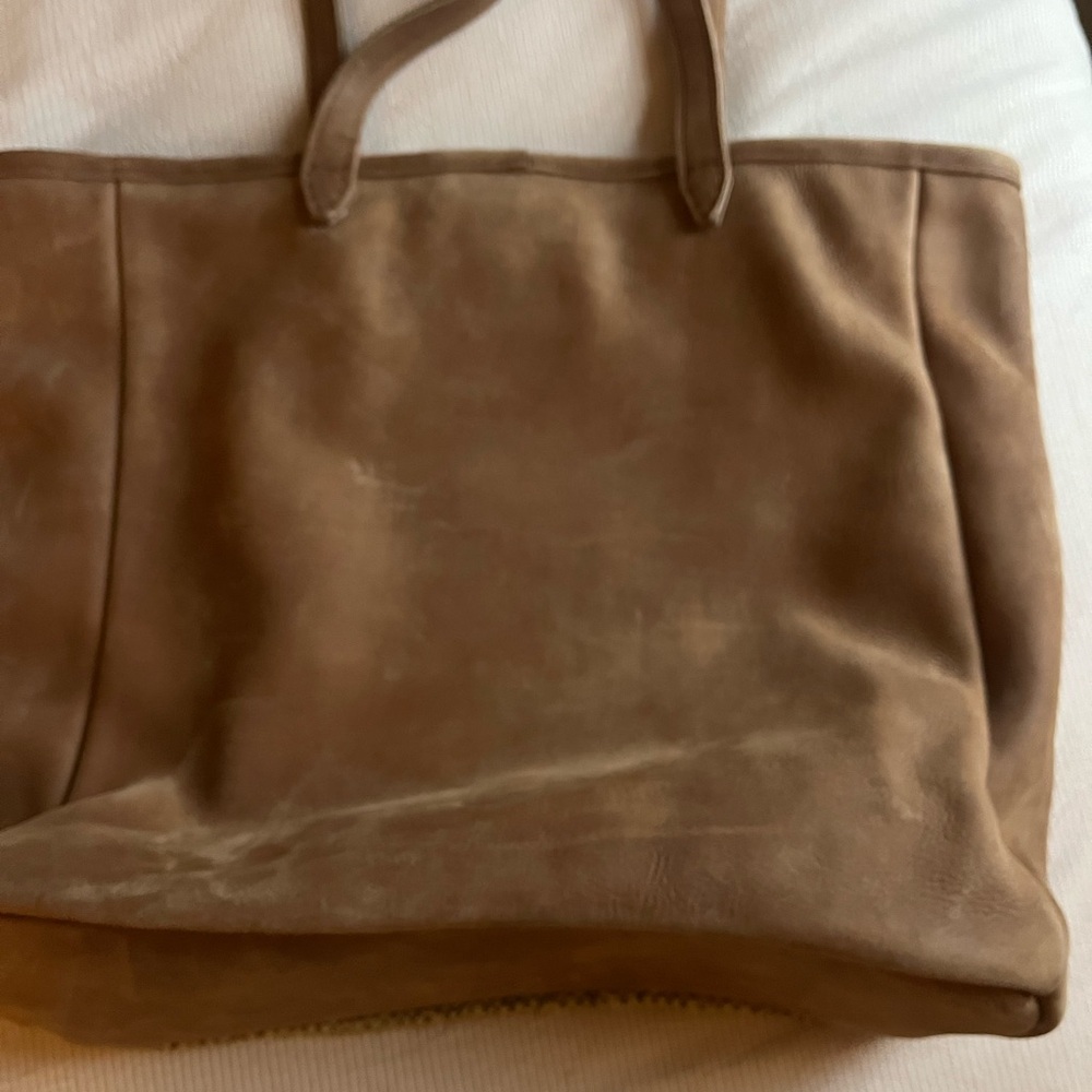 Fair Trade Suede Tote - NWOT - Picture 3 of 4